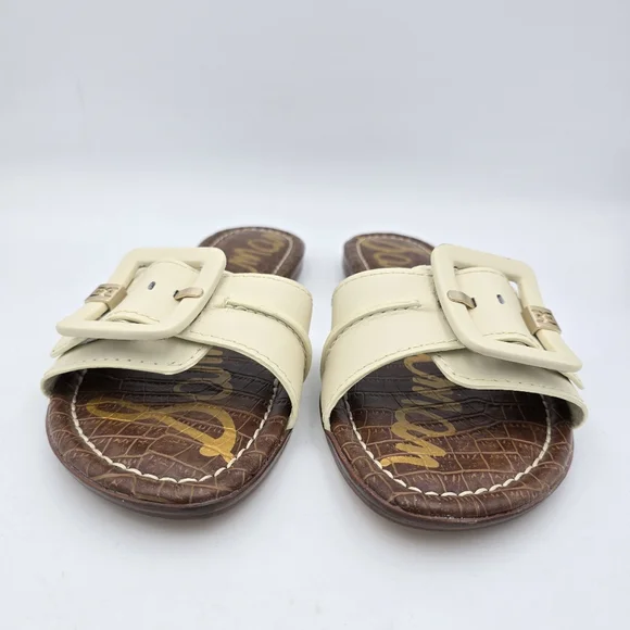 Sam Edelman Gaige Flat Slide Sandals, Modern Ivory, Women's 10.5, Like New! - Picture 3 of 12